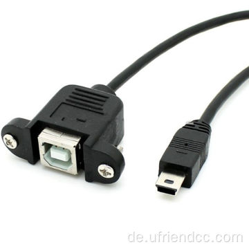 Männlich bis USB-2.0 weiblicher Drucker-Panel-Mount-Kabel